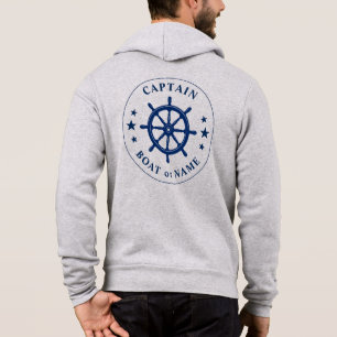 Fraktaser Helm Wheel Stars Kapten eller Boat Namn  T Shirt