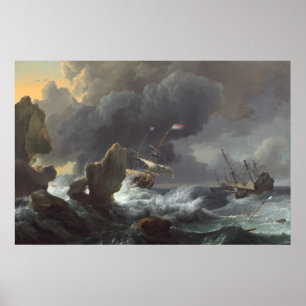 Fraktaser i Distress - L. Backhuysen Fine Art Post Poster