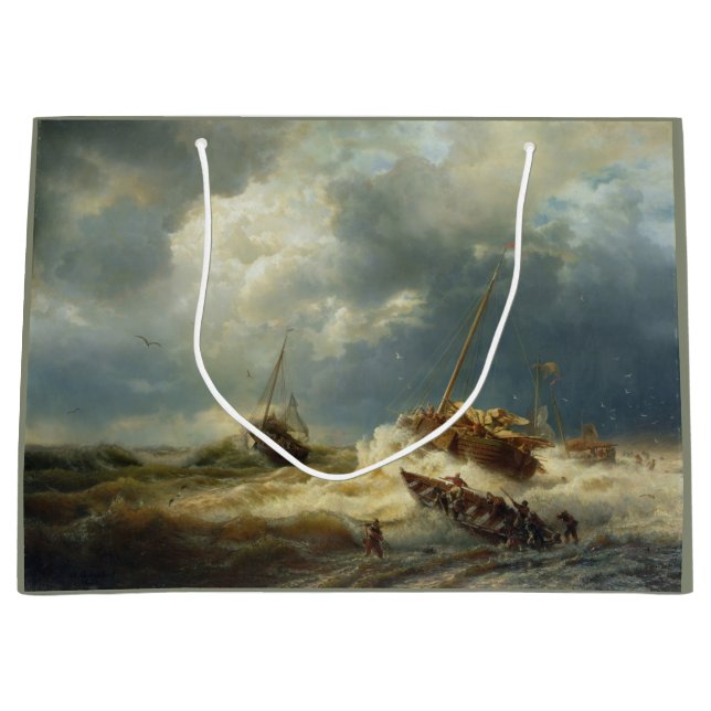 Fraktaser i en storm på det nederländska Kusten (Framsidan)