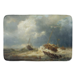 Fraktaser i en storm på det nederländska Kusten Badrumsmatta