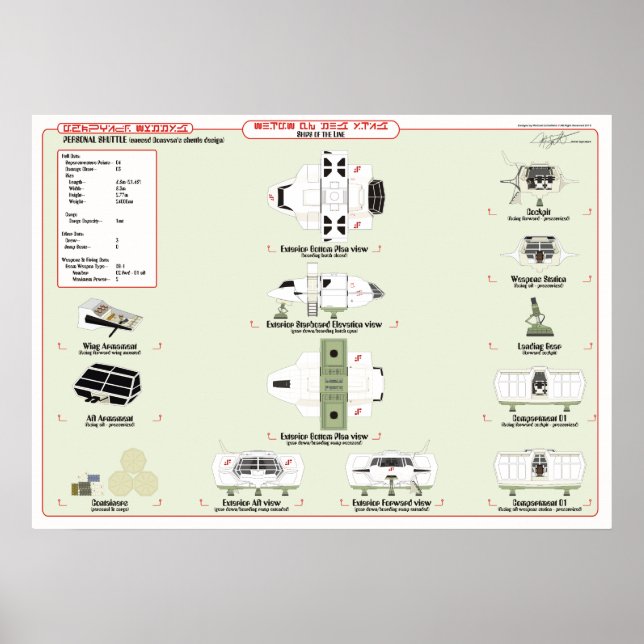 Fraktaser i flottan: Personlig skyttel Ref. Diagra Poster (Framsidan)