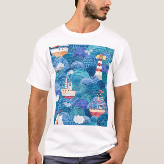 Fraktaser och fyr: Barnomsorgsfärg T Shirt