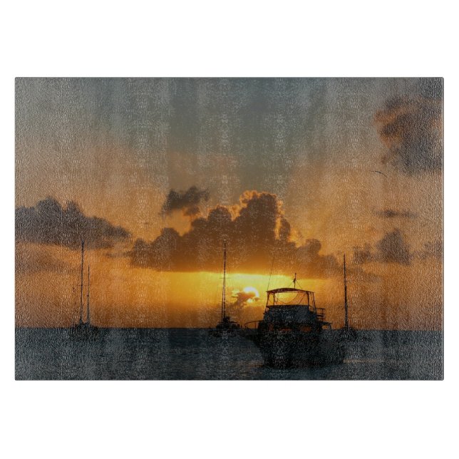 Fraktaser och solnedgången Tropiskt Sjölandskap (Framsidan)