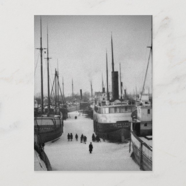 Fraktaser på Belle River Marine City Michigan Vykort (Framsida)