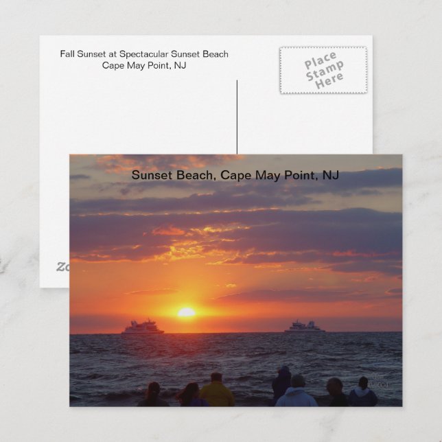 Fraktaser som passerar alla solnedgångar i Cape Ma Vykort (Fram/baksida)