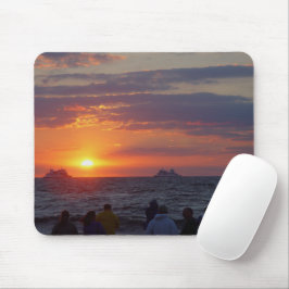 Fraktaser under Fall Sunset Mousepad Musmatta