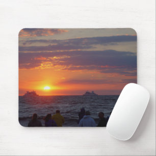Fraktaser under Fall Sunset Mousepad Musmatta