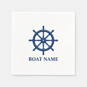 Fraktaserna Boat Namn Hjulhjälmen Blå Pappersservett