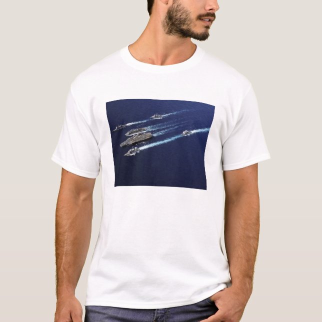 Fraktaserna i Abraham Lincoln Carrier Strejka Grou Tee Shirt (Framsida)