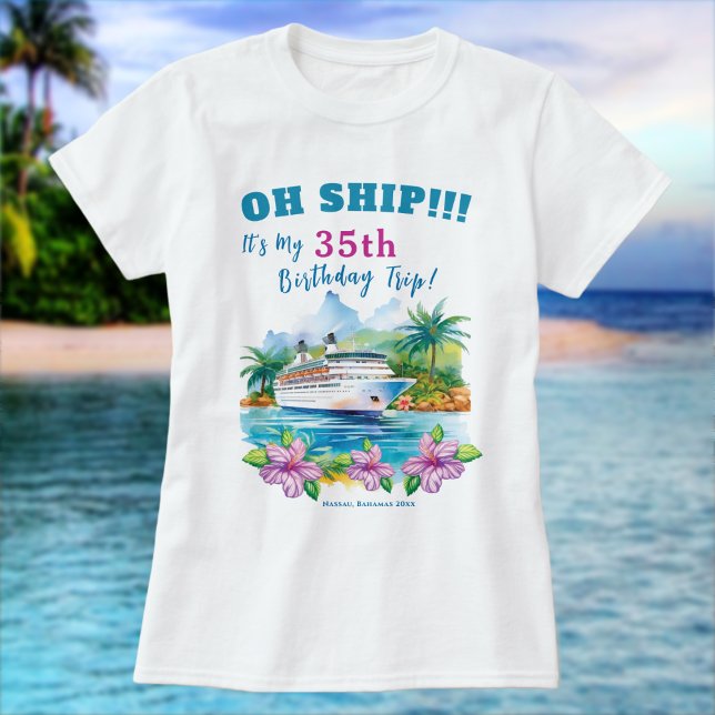 Frakten Birthday T Shirt (Cruise - Birthday - Island )