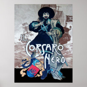 FRAKTEN BLACK CORSAIR/Pirat i Sepia Poster