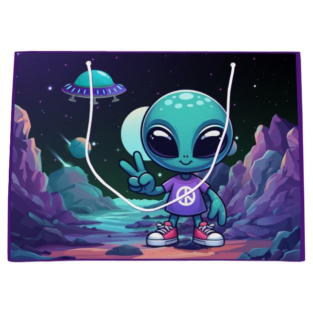 Frakten Cute Peace Alien & Space (Framsidan)