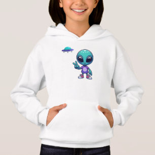 Frakten Cute Peace Alien & Space T Shirt