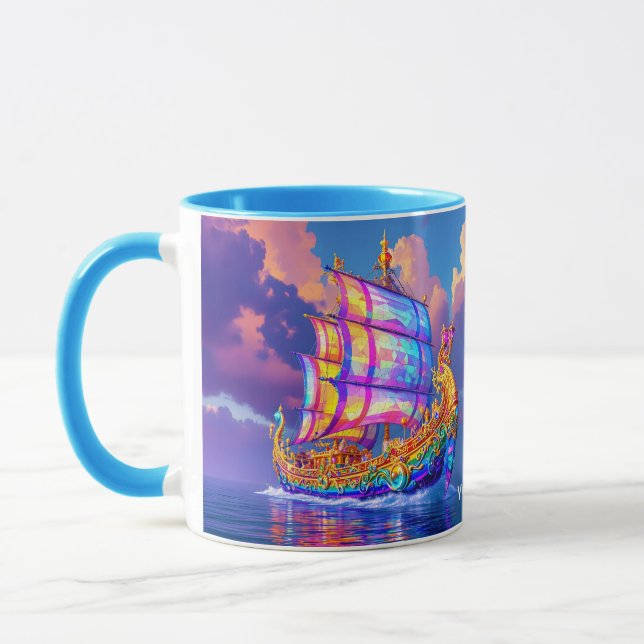 Frakten Fantasy Cute Rainbow Färg Mugg (Vänster)