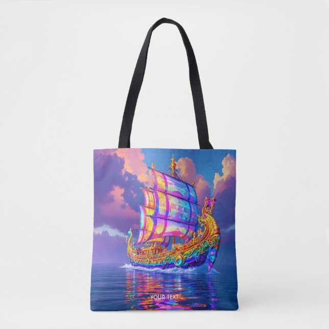 Frakten Fantasy Cute Rainbow Färg Tygkasse (Framsida)