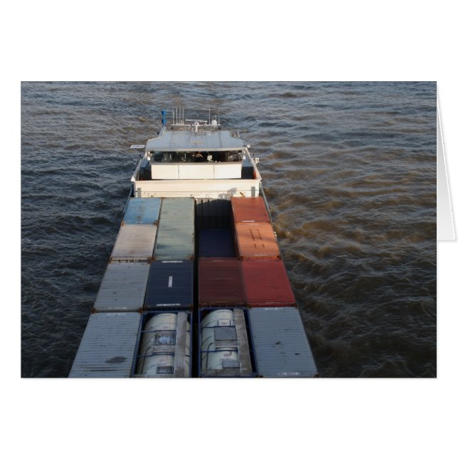 Frakten för gods på Meuse, Rotterdam Hälsningskort (Framsidan Horizontal)