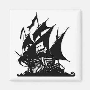 Frakten för piratfjärdlogotyp magnet