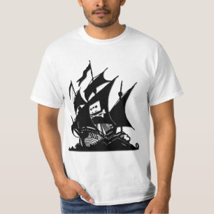 Frakten för piratfjärdlogotyp t-shirt