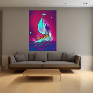 Frakten för segling AI Art Poster