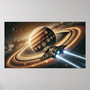 Frakten futuristiska space poster