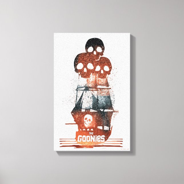 Frakten Goonies Pirat Silhouette Graphic Canvastryck (Framsida)