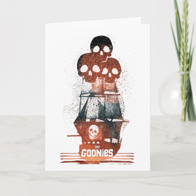 Frakten Goonies Pirat Silhouette Graphic Kort (Framsida)