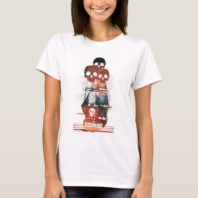 Frakten Goonies Pirat Silhouette Graphic T Shirt (Framsida)