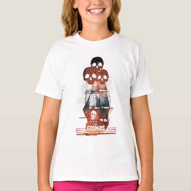 Frakten Goonies Pirat Silhouette Graphic T Shirt (Framsida)