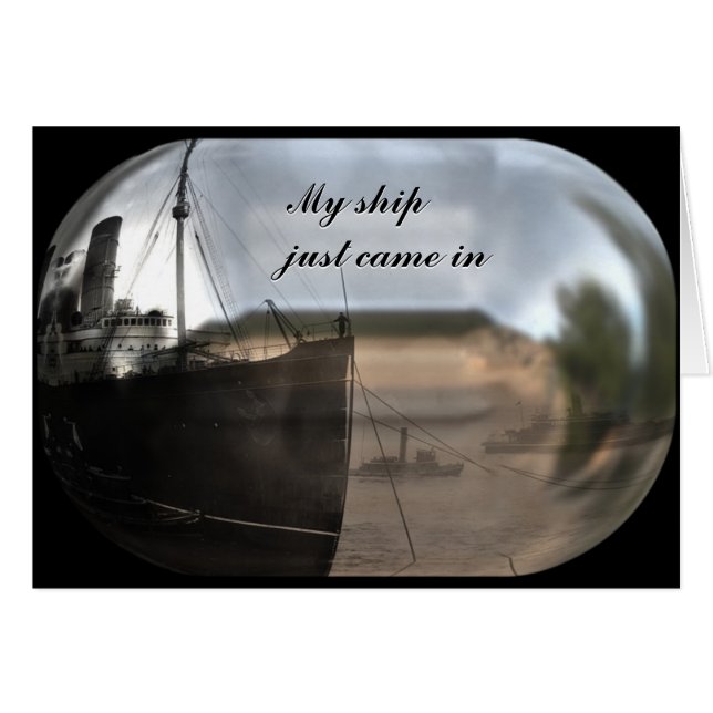 Frakten kom in i Anpassadet Hälsningskort (Framsidan Horizontal)