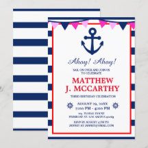 Frakten Nautical Anchor Navy Rand Baby