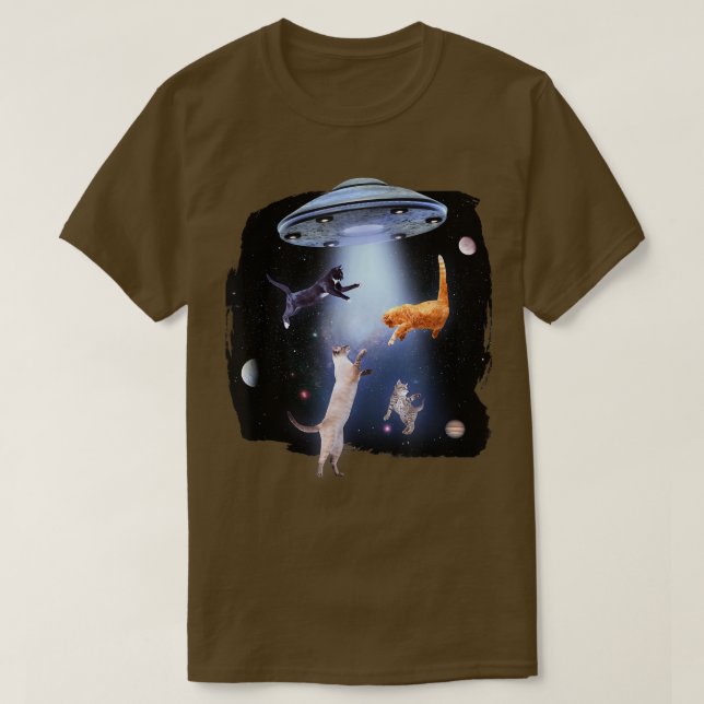 Frakten science fiction Cat Lovers Space 1917 T Shirt (Design framsida)