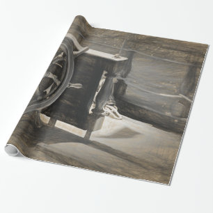 Frakten Sepia Kustkonst konst  för flottan vid Vin Presentpapper