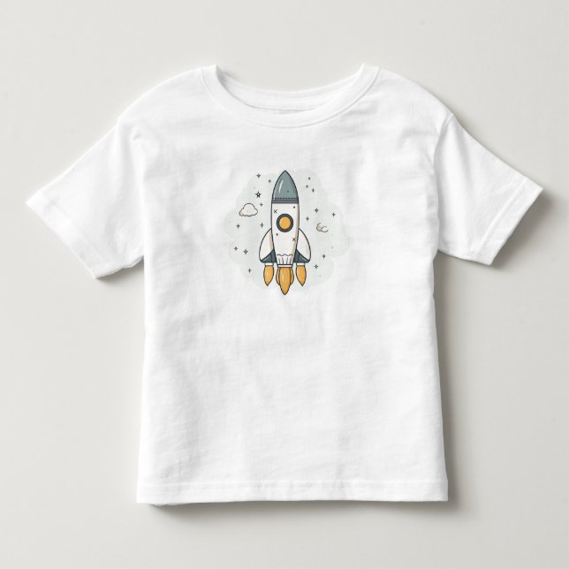 Frakten Soft Pastel Beige Rocket T Shirt (Framsida)