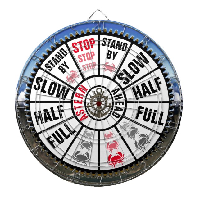 Frakten telegraferar nautiskt Themed Darttavla (Framsidan)