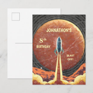 Frakten Universe Planet Space-Roligten på födelsed Vykort