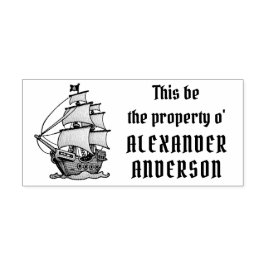 Frakten Wooden Pirat anpassar Art Frimärke Stämpel