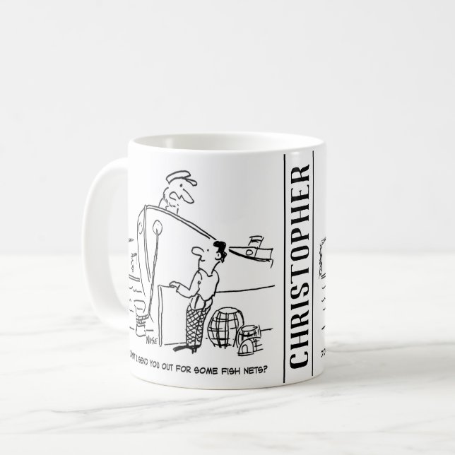 Fraktens befälhavare frågar besättningsmedlemmen o kaffemugg (Framsida vänster)