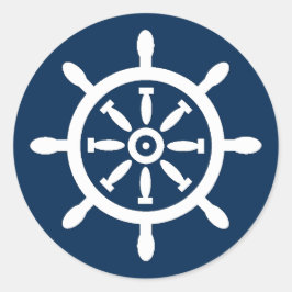 Fraktens hjullåsningsförsegling för nautiskt kuver runt klistermärke