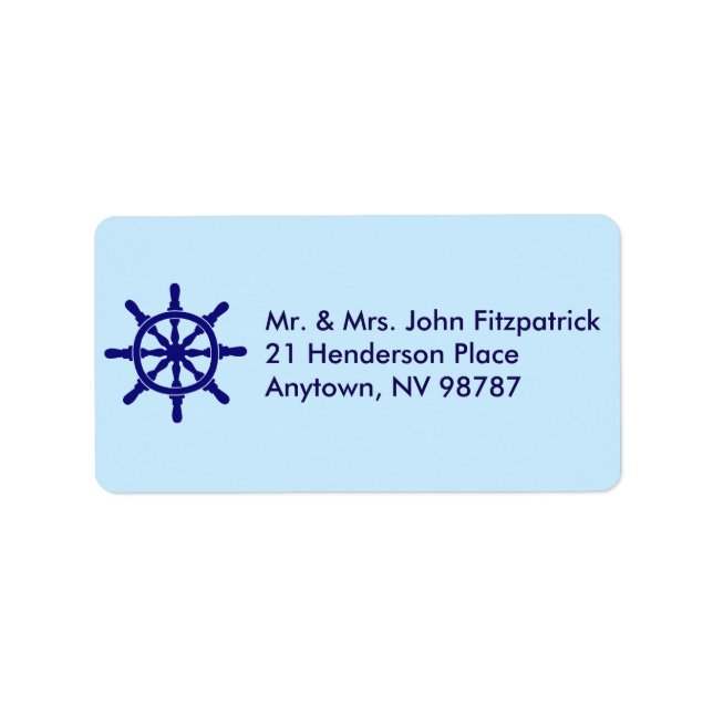 Fraktens Hjulnautiskt tema Adressetikett (Framsidan)