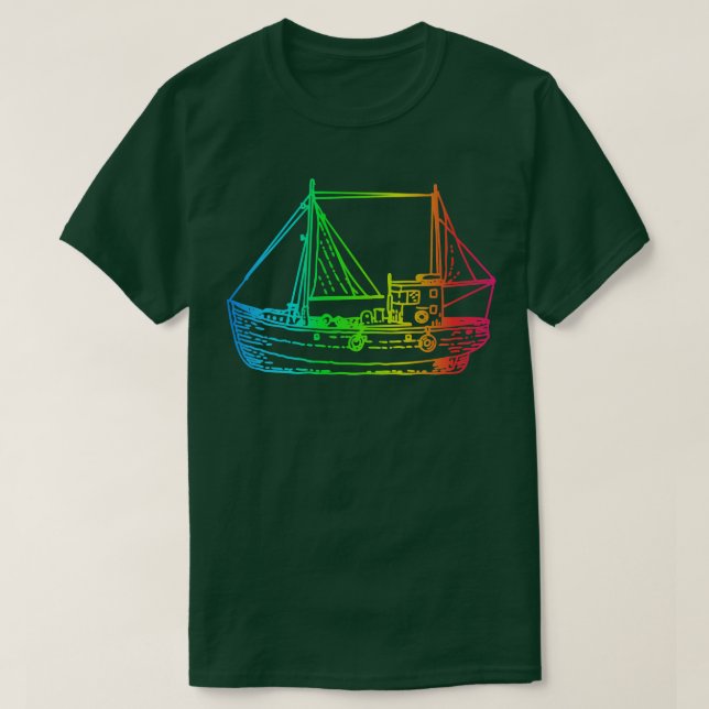 Fraktens regnbågsillustration t shirt (Design framsida)