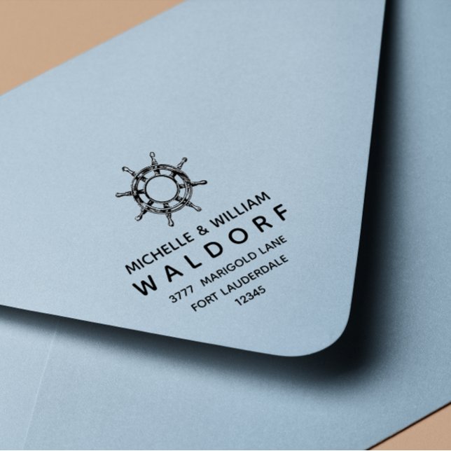 Fraktens Returadress Nautical Coastal Självfärgande Stämpel (Skapare uppladdad)