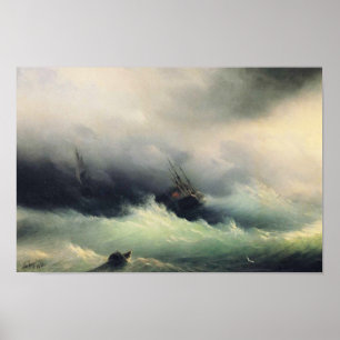 Frakter i en storm poster