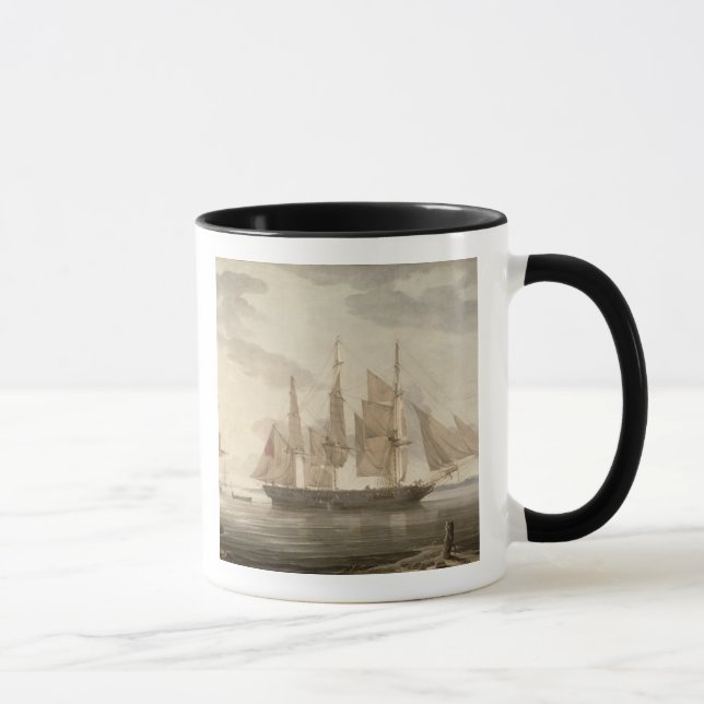 Frakter i hamnen, 1805 (olja på kanfas) mugg (Höger)