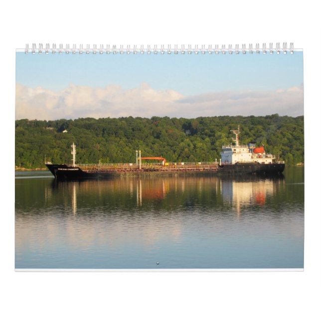 Frakter på Hudsonet River 2016 Kalender (Baksida)