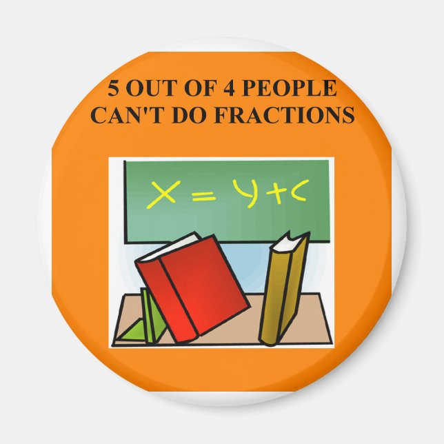 fraktionerat matematikskämt magnet (Framsidan)