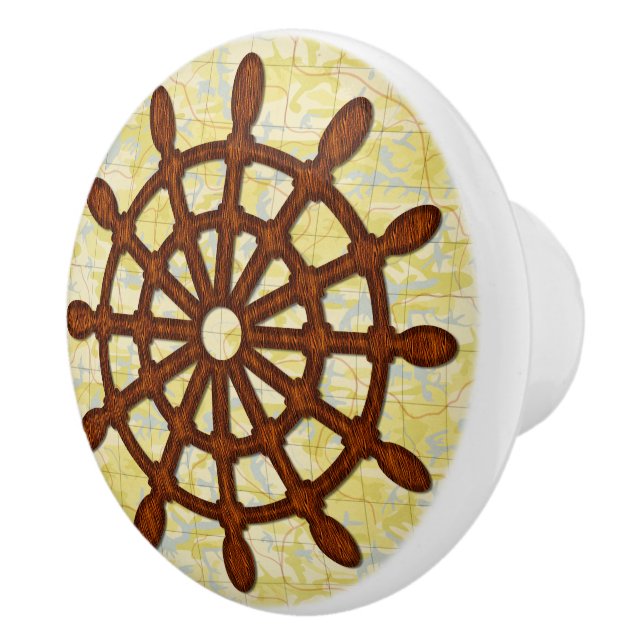 Fraktrodern rullar i nautisk Seafaring för Wood Knopp (Höger)