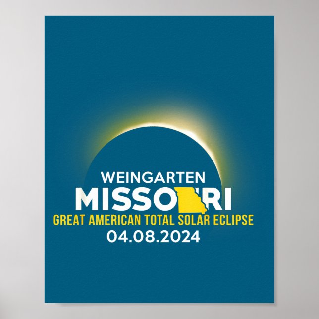 Fraktskjorta Weingarten Missouri Mo Total Solförmö Poster (Framsidan)