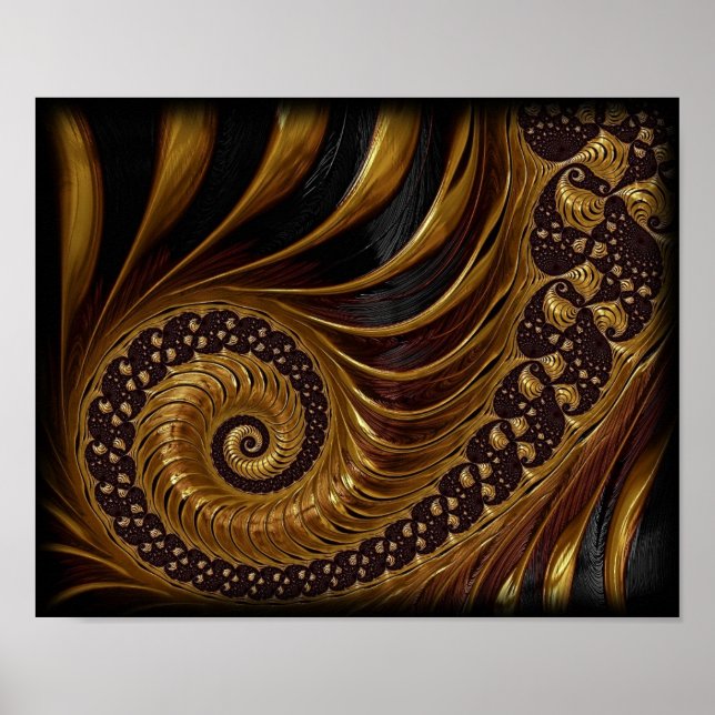 frakttal-199054 oändlig matematik spiral poster (Framsidan)