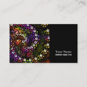 frakttal lila Psychedelic Rainbow Spiral Trippy Visitkort