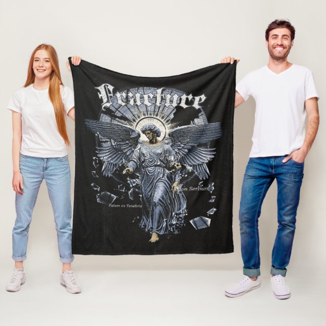 Fraktur - gotisk streetweardesign fleecefilt (På plats)